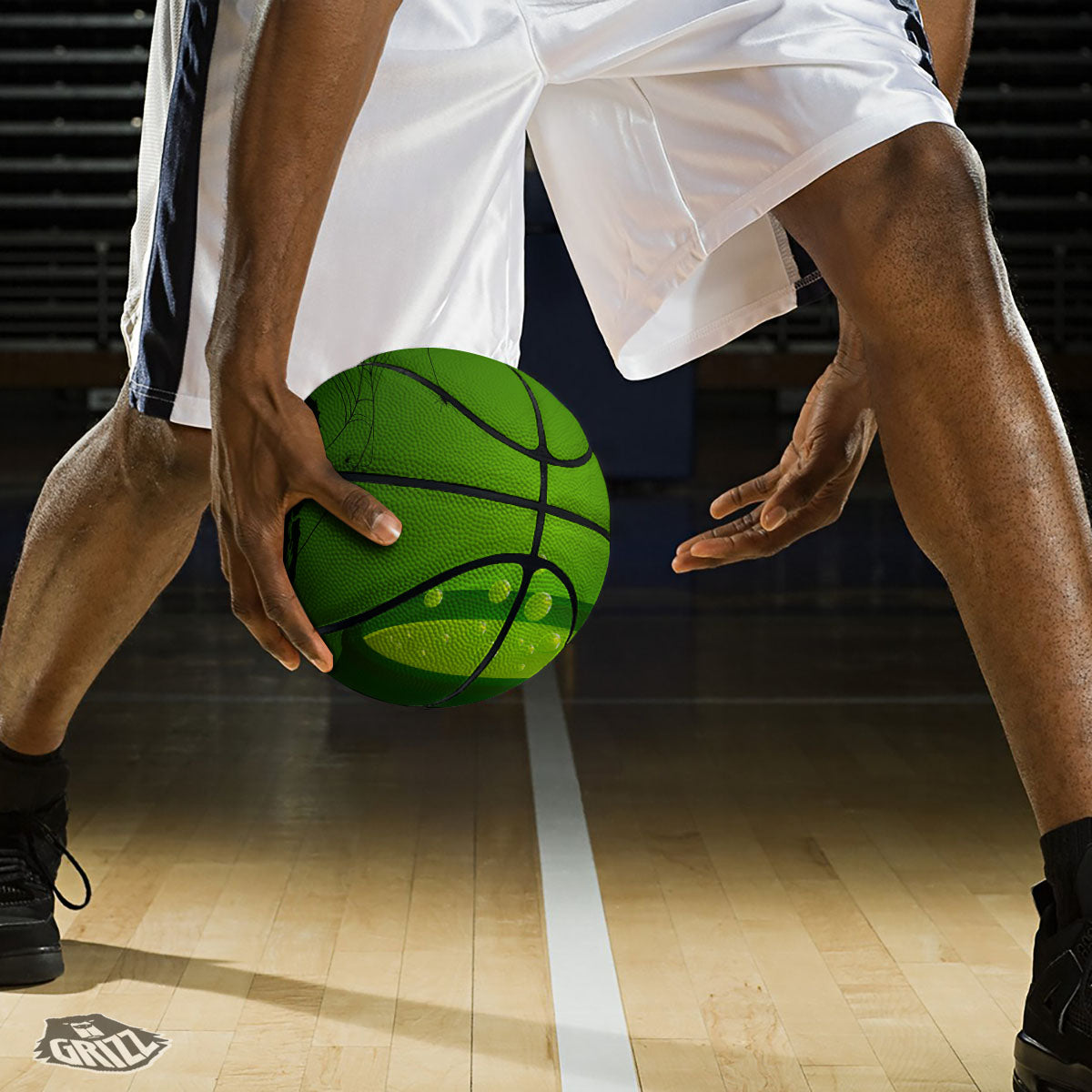 Cauldron And Witch Halloween Print Basketball