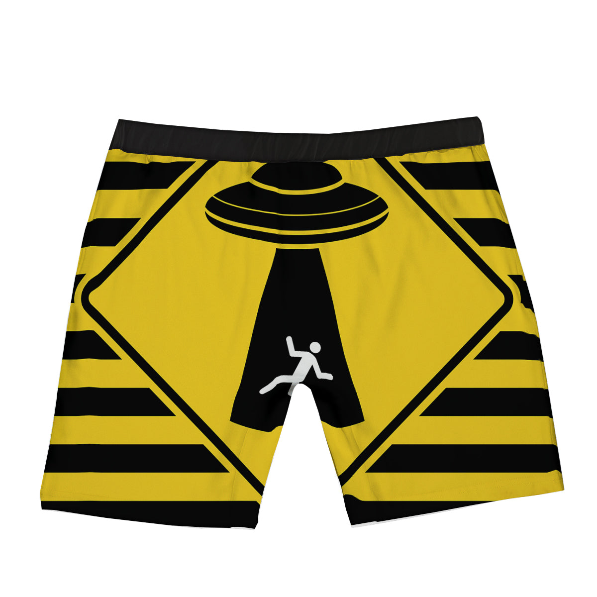 Caution Alien Abduction Warning Sign Print Boxer Briefs-grizzshop