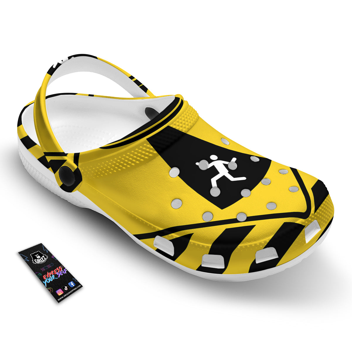 Caution Alien Abduction Warning Sign Print Clog-grizzshop