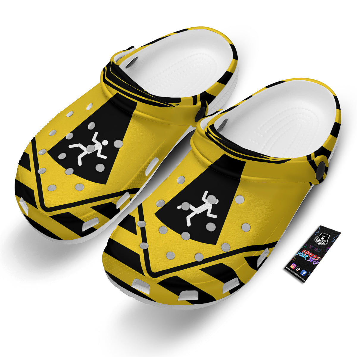 Caution Alien Abduction Warning Sign Print Clog-grizzshop