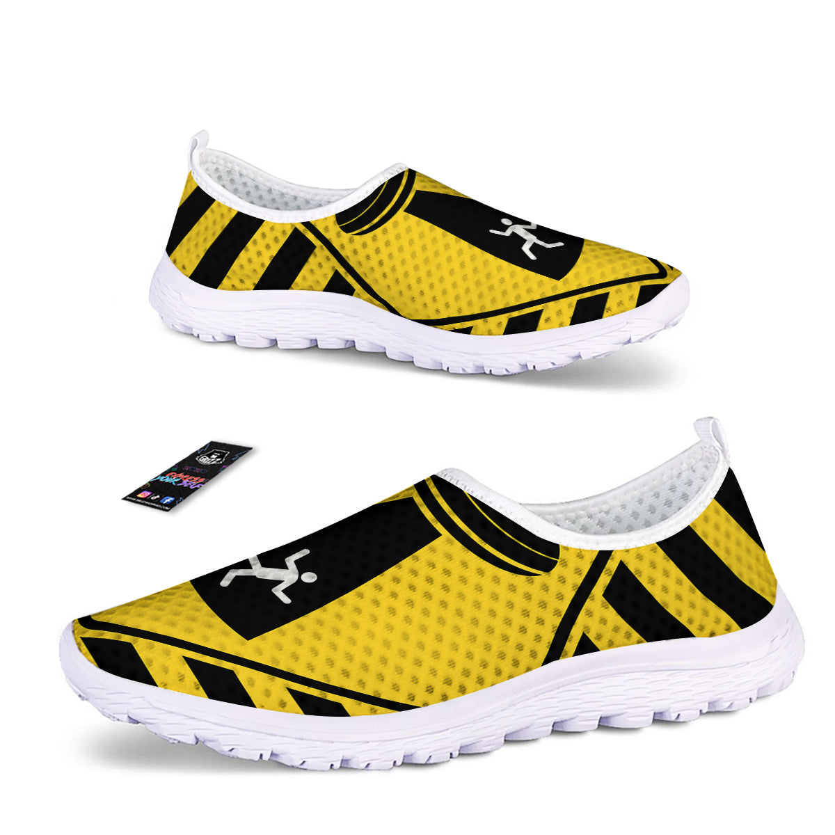 Caution Alien Abduction Warning Sign Print Nurse Shoes-grizzshop