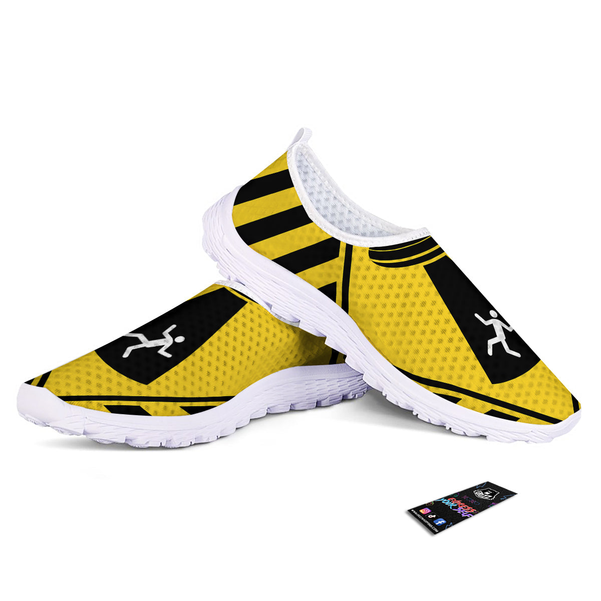 Caution Alien Abduction Warning Sign Print Nurse Shoes-grizzshop