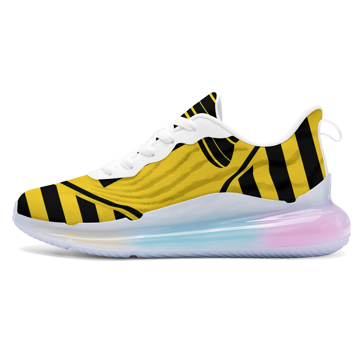 Caution Alien Abduction Warning Sign Print Running Sneakers-grizzshop
