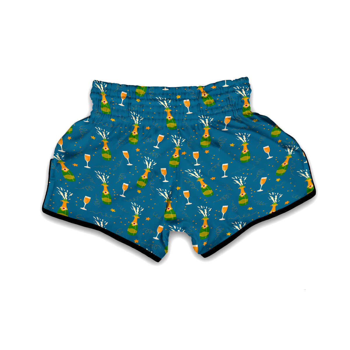 Celebrate Champagne Print Pattern Muay Thai Boxing Shorts-grizzshop