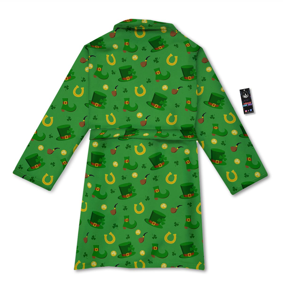 Celebration Saint Patrick's Day Print Pattern Bathrobe-grizzshop