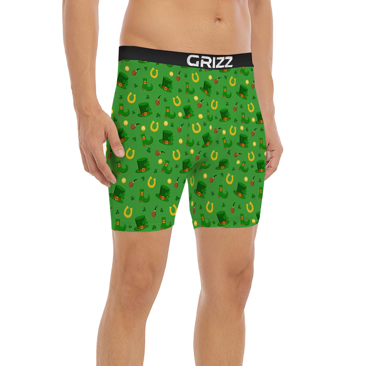 Celebration Saint Patrick's Day Print Pattern Boxer Briefs-grizzshop