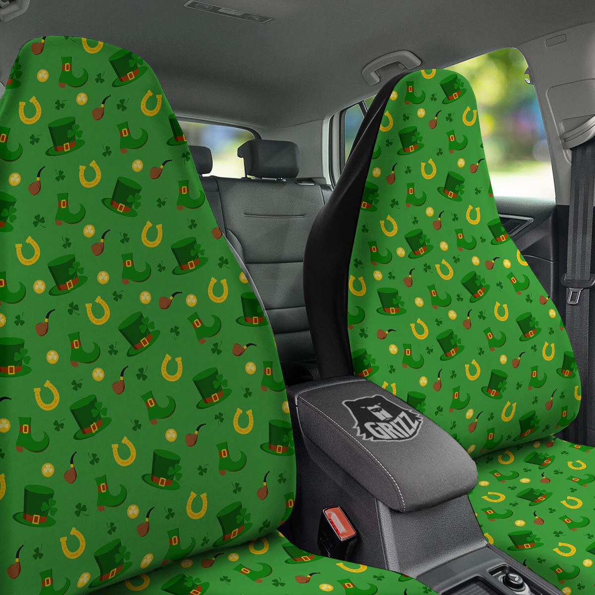 Celebration Saint Patrick's Day Print Pattern Car Seat Covers-grizzshop