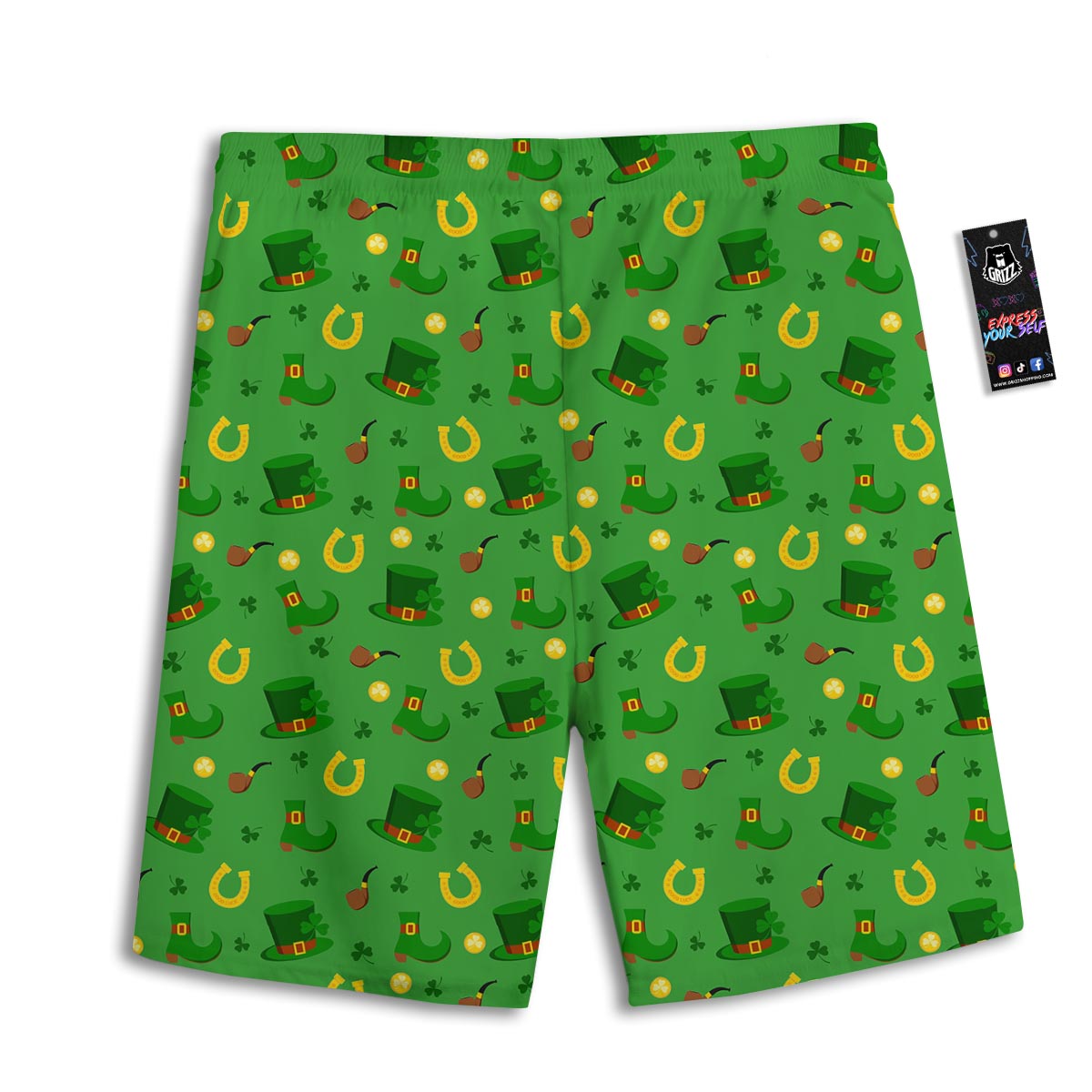 Celebration Saint Patrick's Day Print Pattern Men's Athletic Shorts