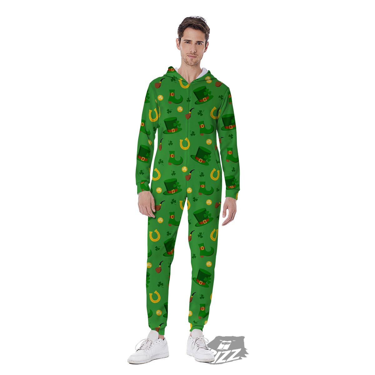 Celebration Saint Patrick's Day Print Pattern Men's Jumpsuit-grizzshop