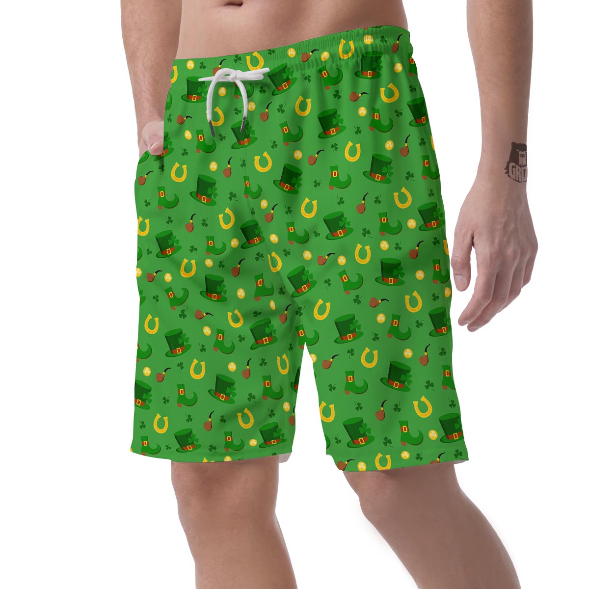 Celebration Saint Patrick's Day Print Pattern Men's Shorts-grizzshop