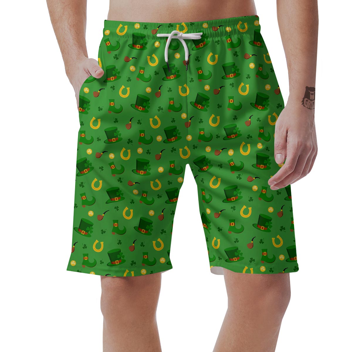 Celebration Saint Patrick's Day Print Pattern Men's Shorts-grizzshop