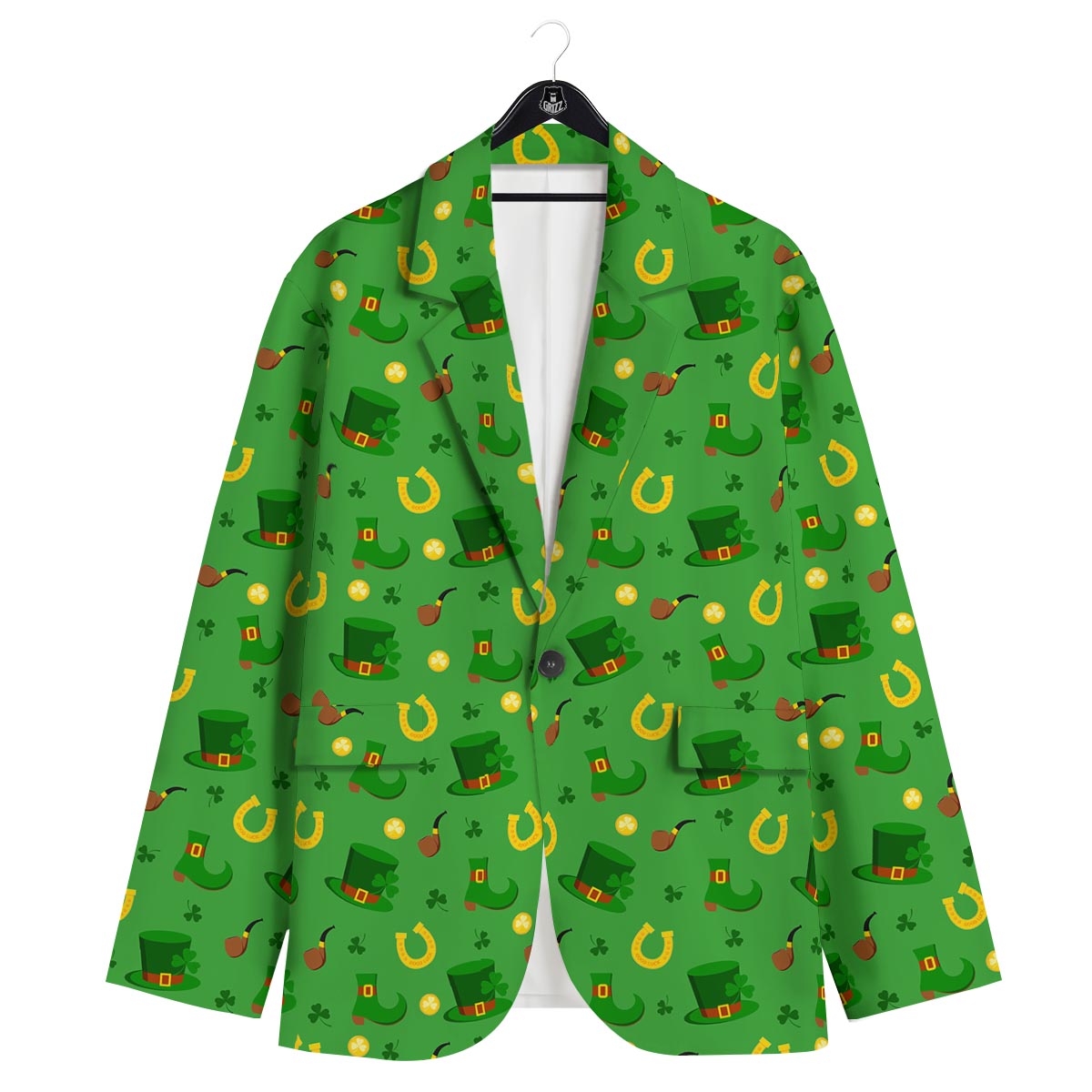 Celebration Saint Patrick's Day Print Pattern Men's Sport Coat-grizzshop