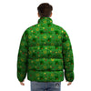 Celebration Saint Patrick's Day Print Pattern Puffer Jacket-grizzshop