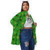 Celebration Saint Patrick's Day Print Pattern Women's Sherpa Jacket-grizzshop