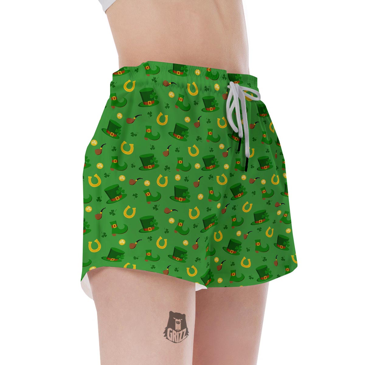 Celebration Saint Patrick's Day Print Pattern Women's Shorts-grizzshop