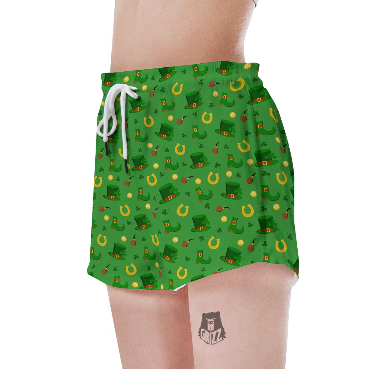 Celebration Saint Patrick's Day Print Pattern Women's Shorts-grizzshop