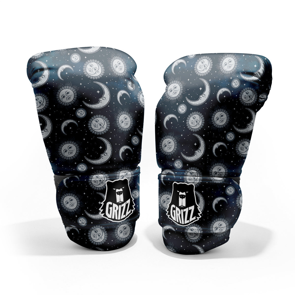 Celestial Blue And White Print Pattern Pro Boxing Glove