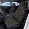 Celestial Gold And Black Print Pattern Car Seat Covers-grizzshop