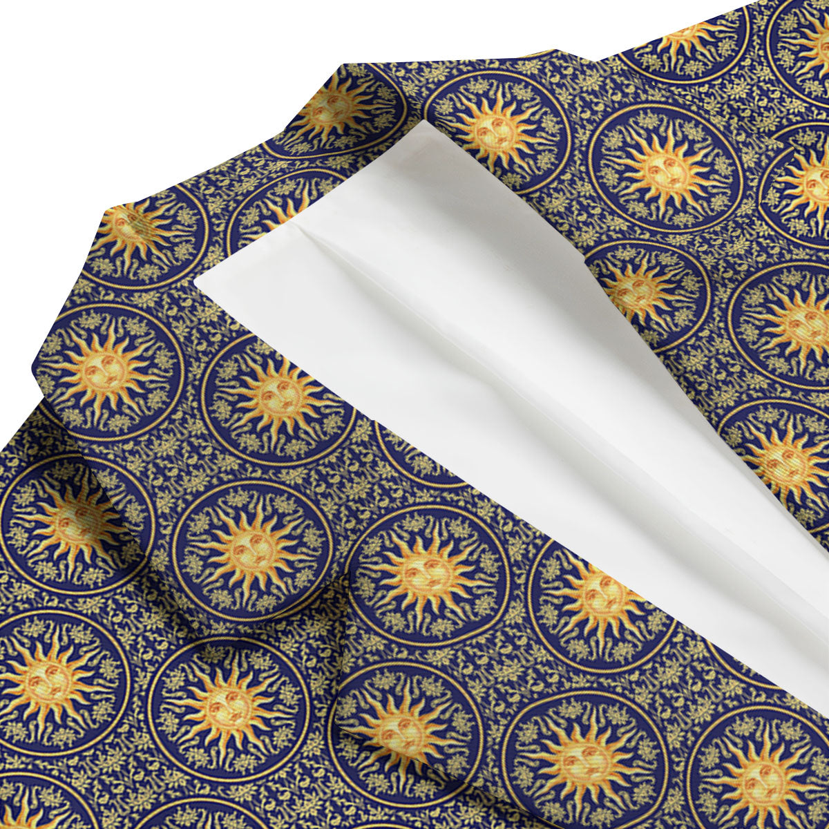 Celestial Gold And Blue Print Pattern Men's Blazer-grizzshop