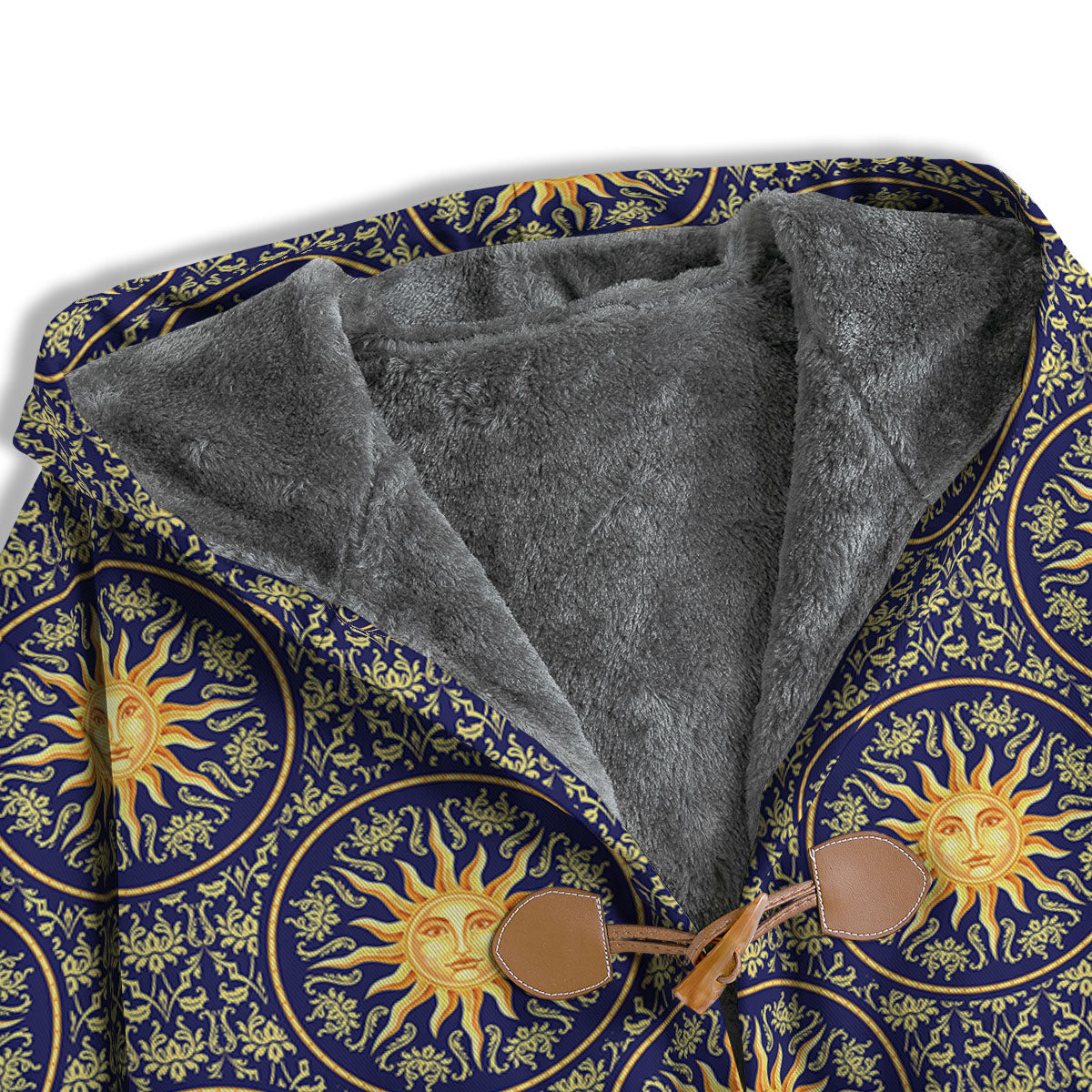 Celestial Gold And Blue Print Pattern Men's Windbreaker Jacket-grizzshop