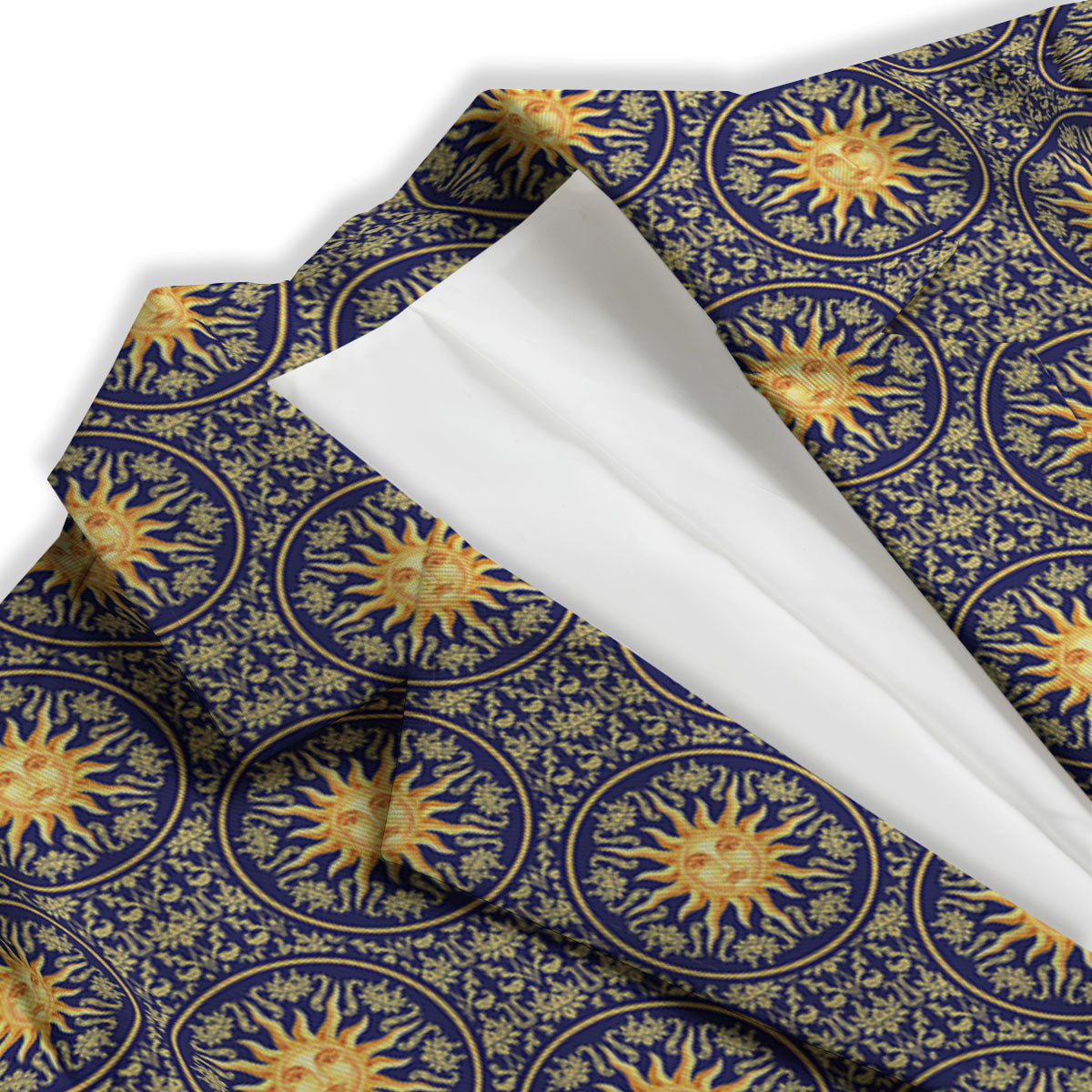 Celestial Gold And Blue Print Pattern Women's Blazer-grizzshop