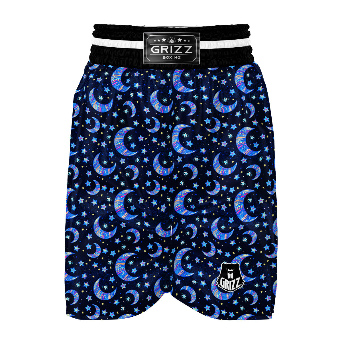 Celestial Pattern Print Boxing Shorts-grizzshop