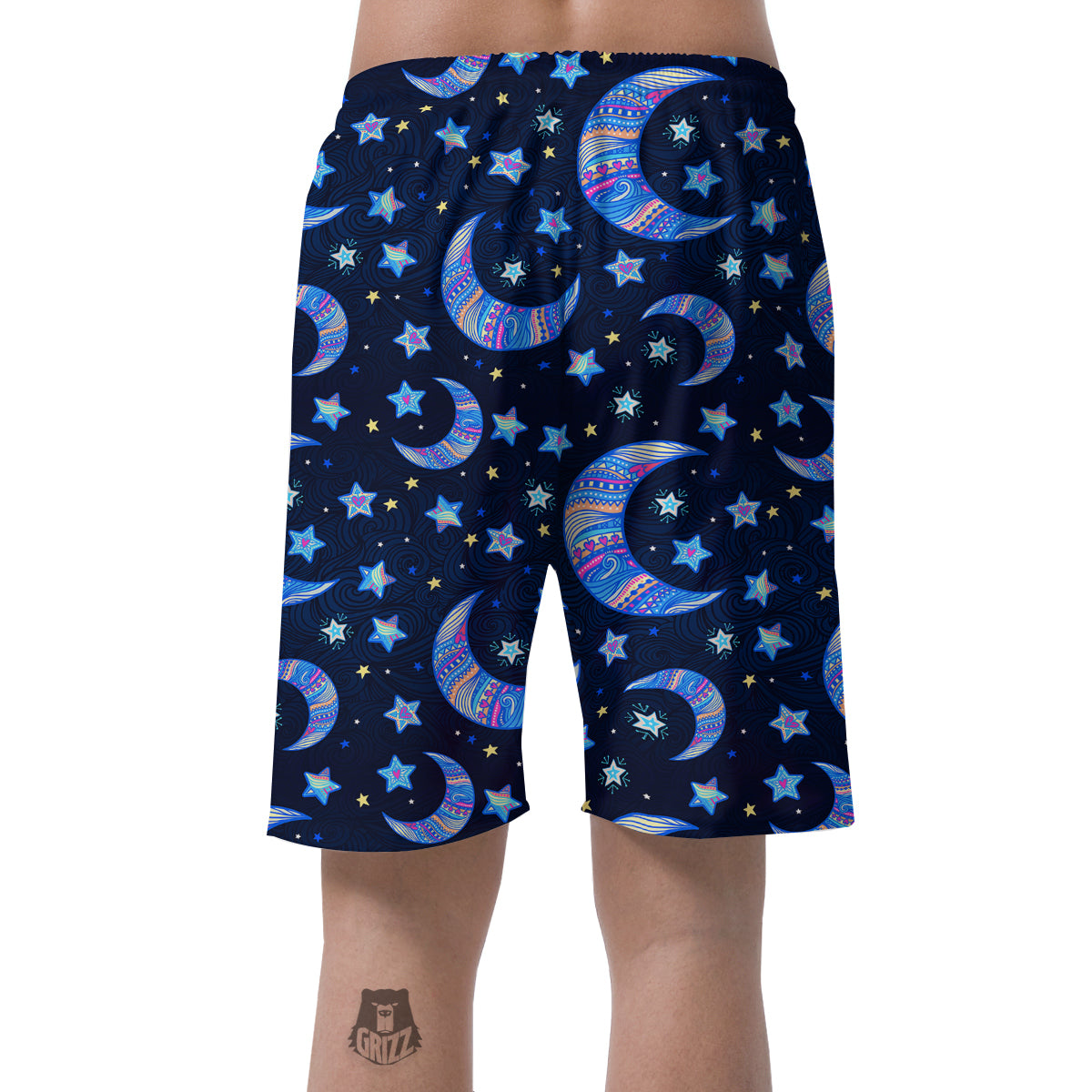 Celestial Pattern Print Men's Shorts-grizzshop