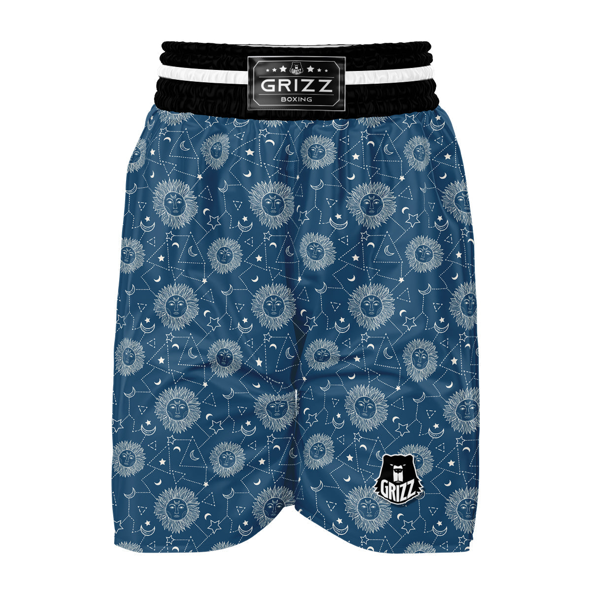 Celestial Print Pattern Boxing Shorts-grizzshop