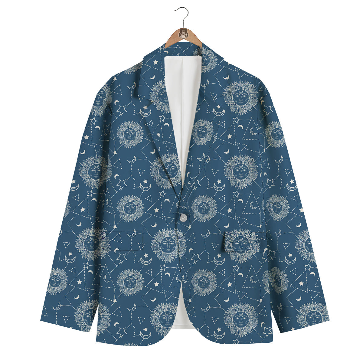 Celestial Print Pattern Men's Blazer-grizzshop