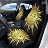 Celestial Sun Gold And Black Print Car Seat Covers-grizzshop