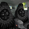 Celestial Sun White And Black Print Car Seat Covers-grizzshop