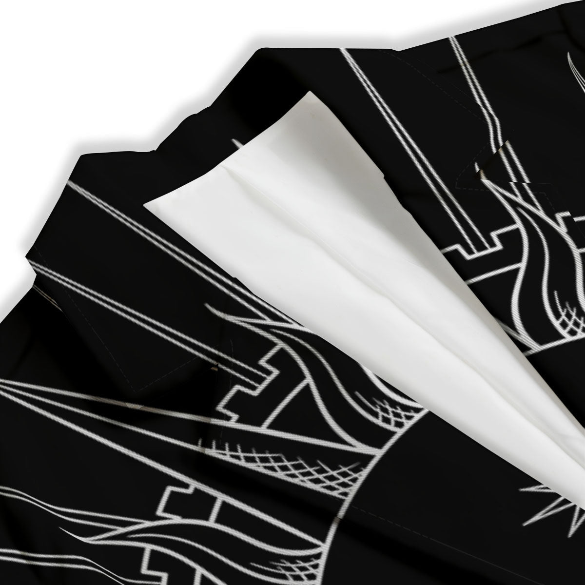 Celestial Sun White And Black Print Women's Blazer-grizzshop