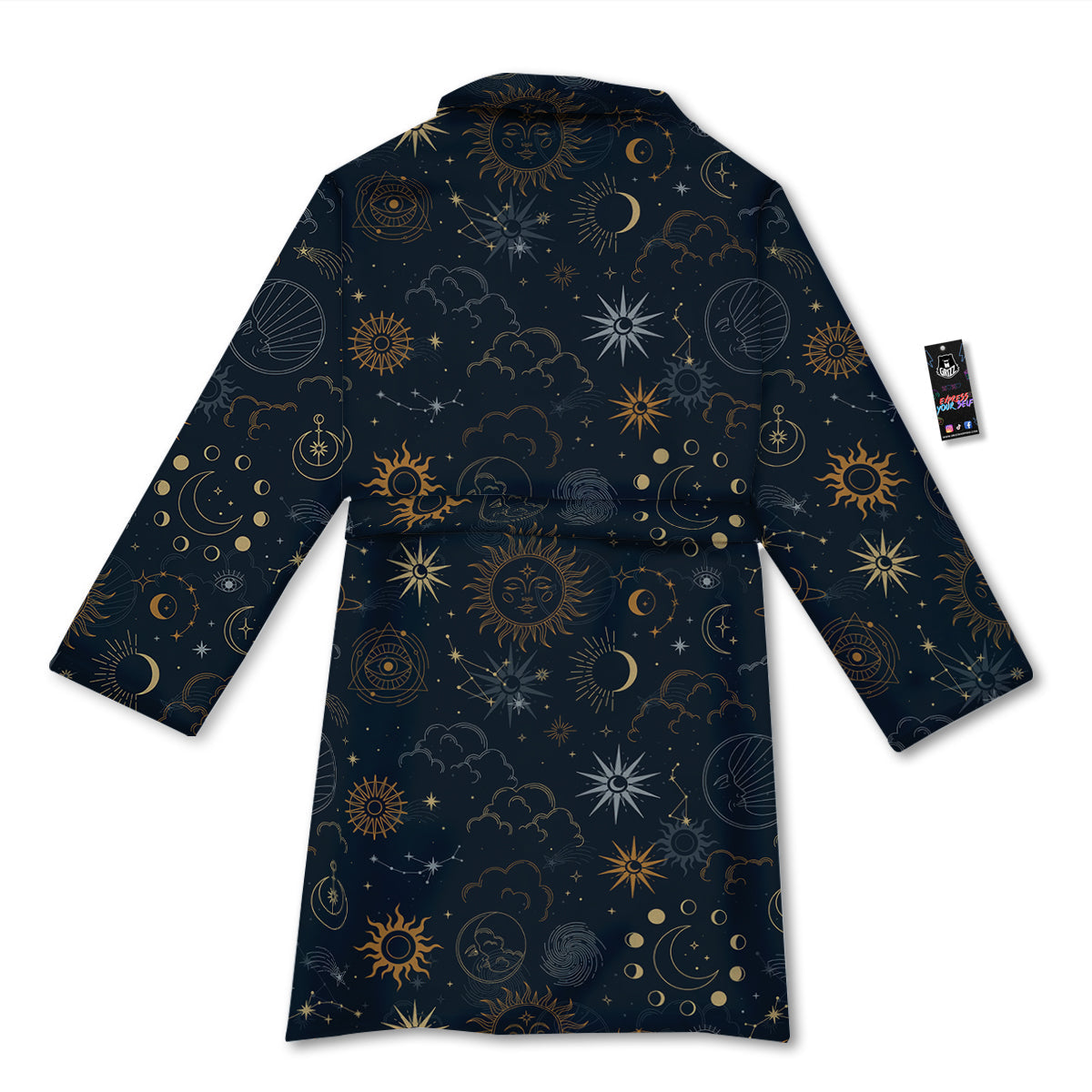 Celestial Vintage Print Pattern Bathrobe-grizzshop