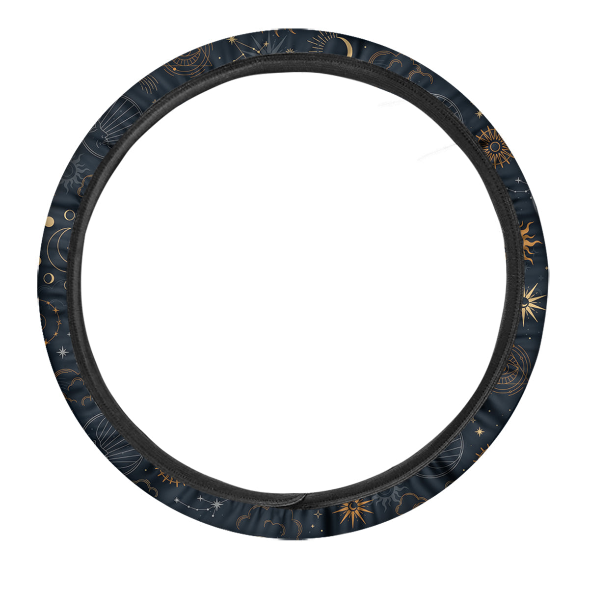 Celestial Vintage Print Pattern Car Steering Wheel Cover-grizzshop