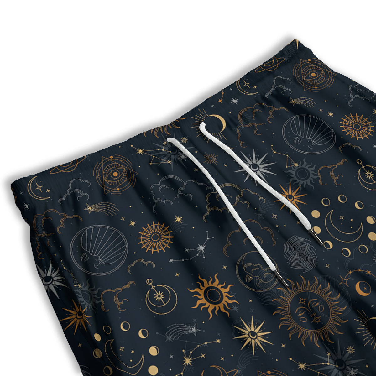 Celestial Vintage Print Pattern Men's Athletic Shorts