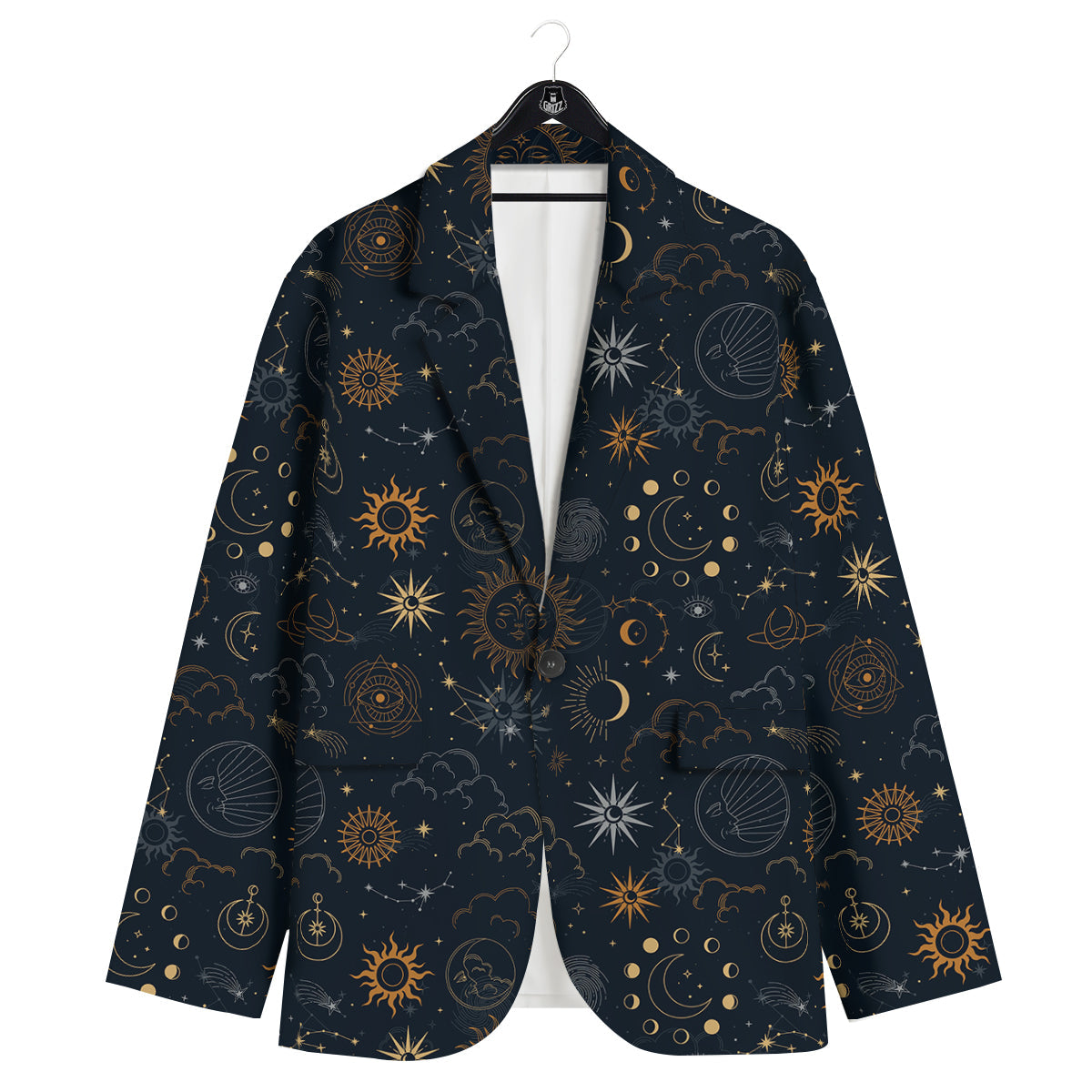 Celestial Vintage Print Pattern Men's Sport Coat-grizzshop