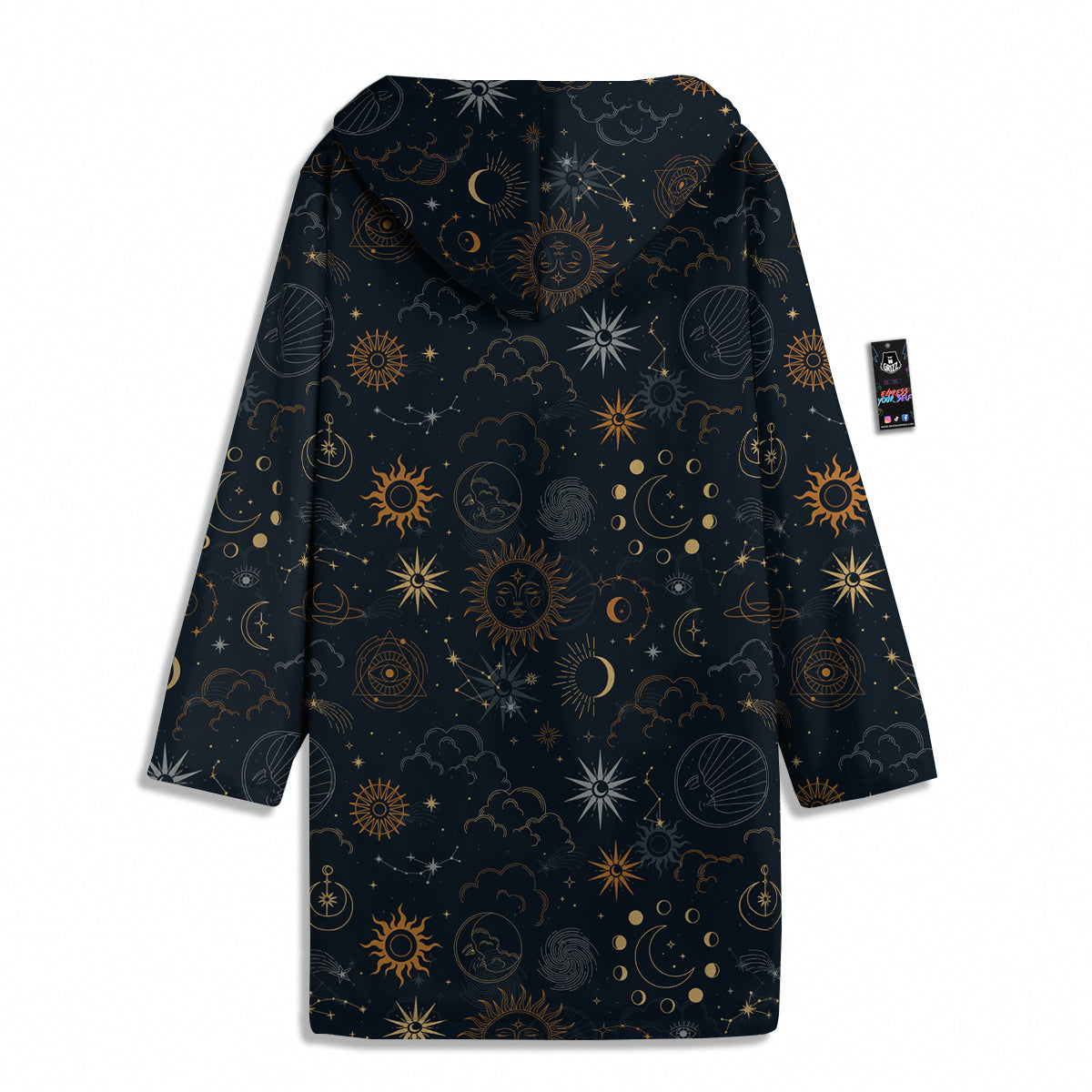 Celestial Vintage Print Pattern Men's Windbreaker Jacket-grizzshop
