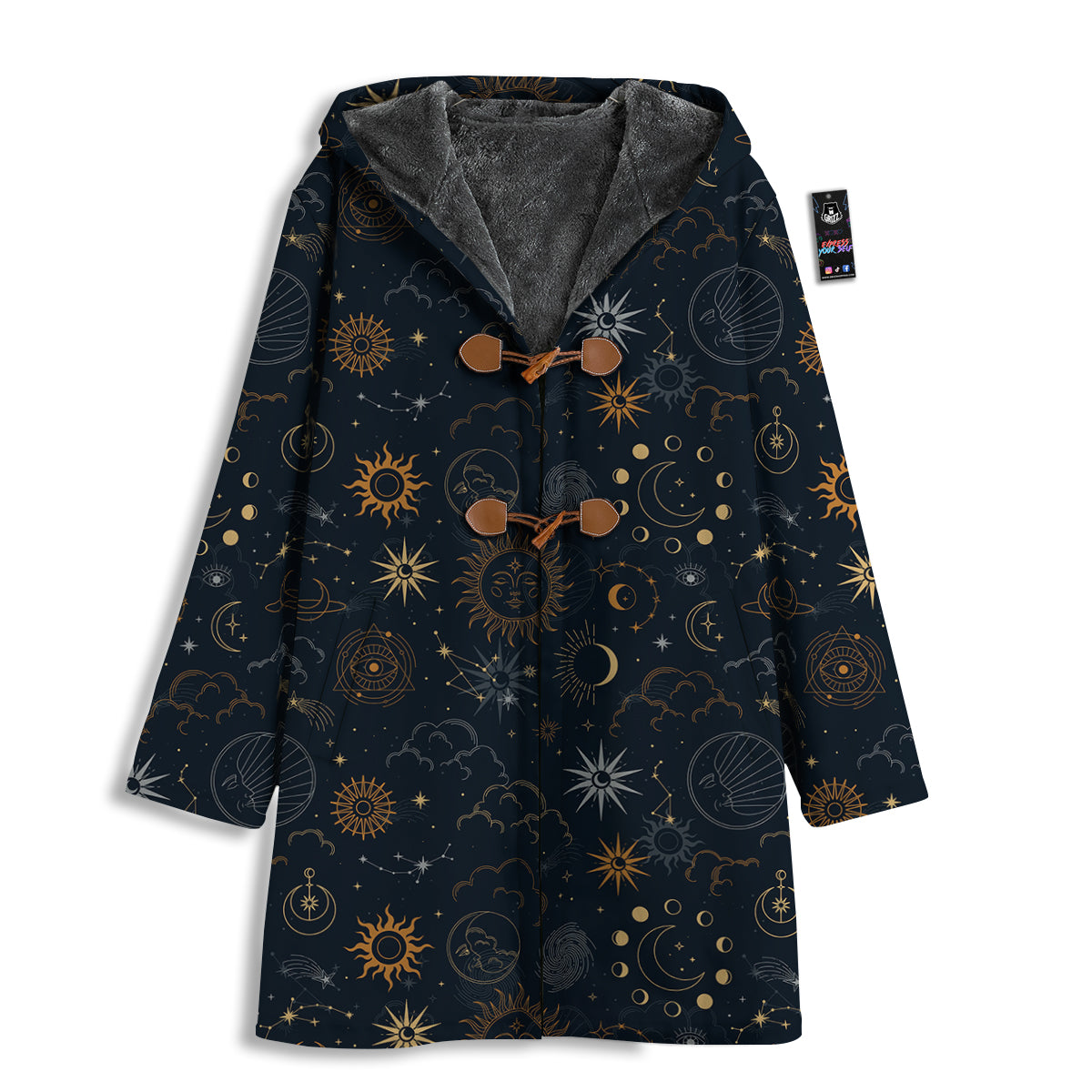 Celestial Vintage Print Pattern Men's Windbreaker Jacket-grizzshop