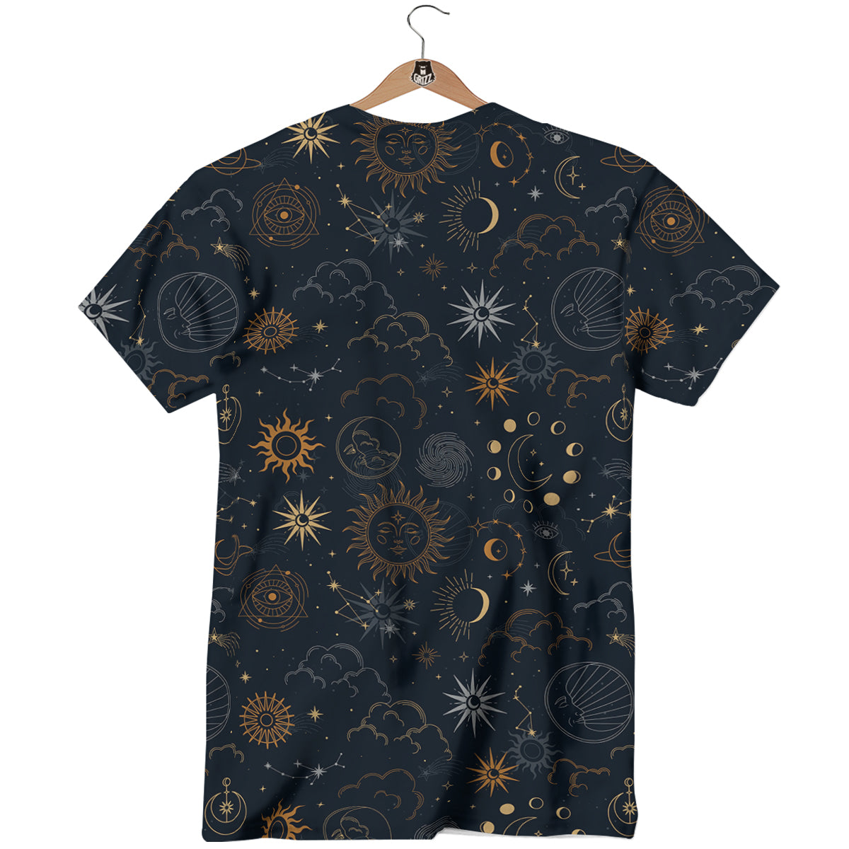 Celestial Vintage Print Pattern T-Shirt-grizzshop