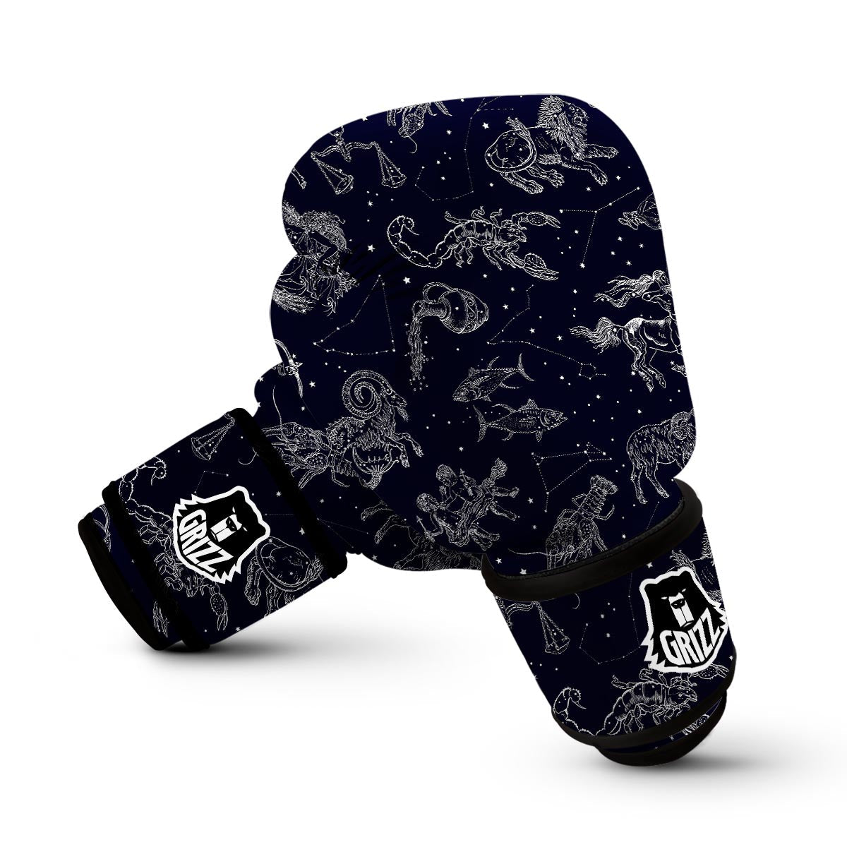 Celestial Zodiac Pattern Print Boxing Gloves-grizzshop