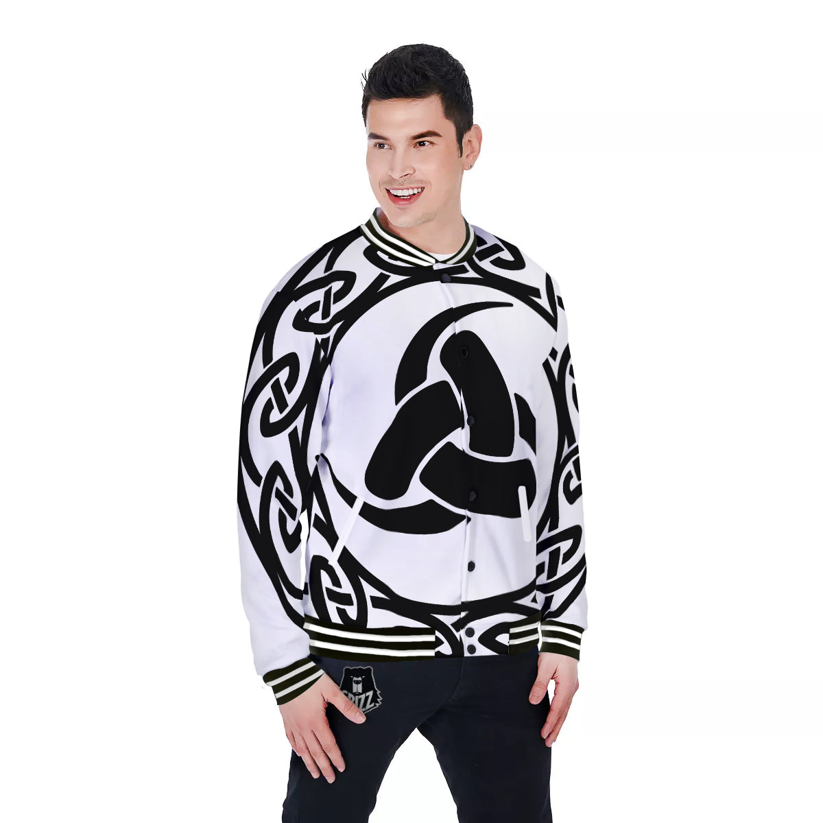 Celtic Endless Knot Symbols Print Baseball Jacket-grizzshop