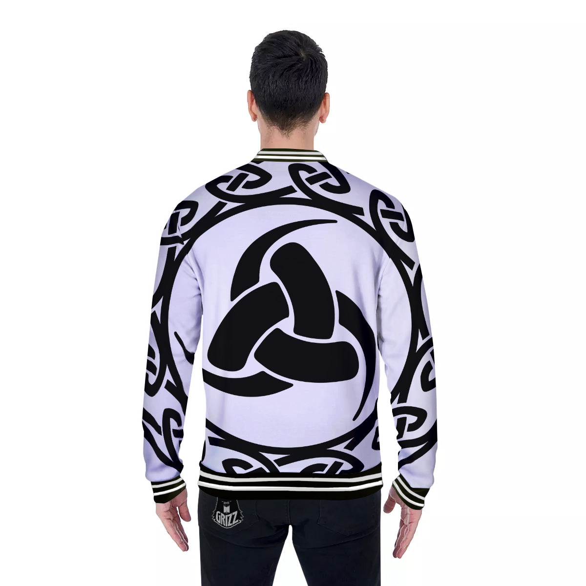 Celtic Endless Knot Symbols Print Baseball Jacket-grizzshop