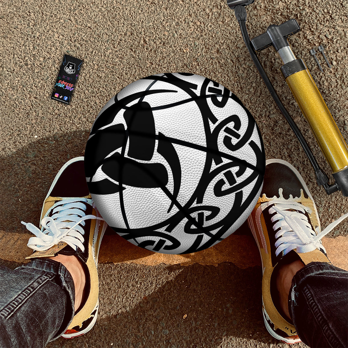 Celtic Endless Knot Symbols Print Basketball-grizzshop