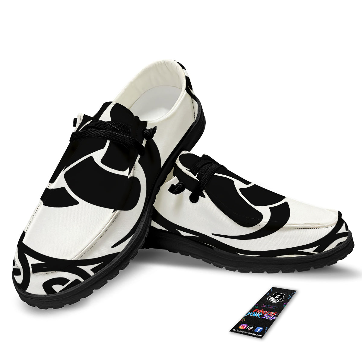 Celtic Endless Knot Symbols Print Black Loafers-grizzshop