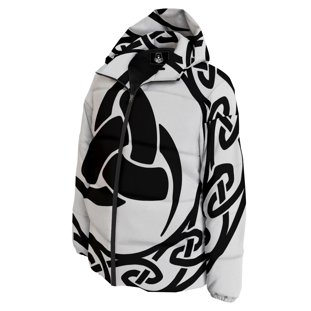 Celtic Endless Knot Symbols Print Down Jacket-grizzshop