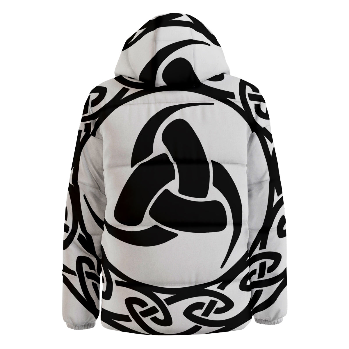 Celtic Endless Knot Symbols Print Down Jacket-grizzshop