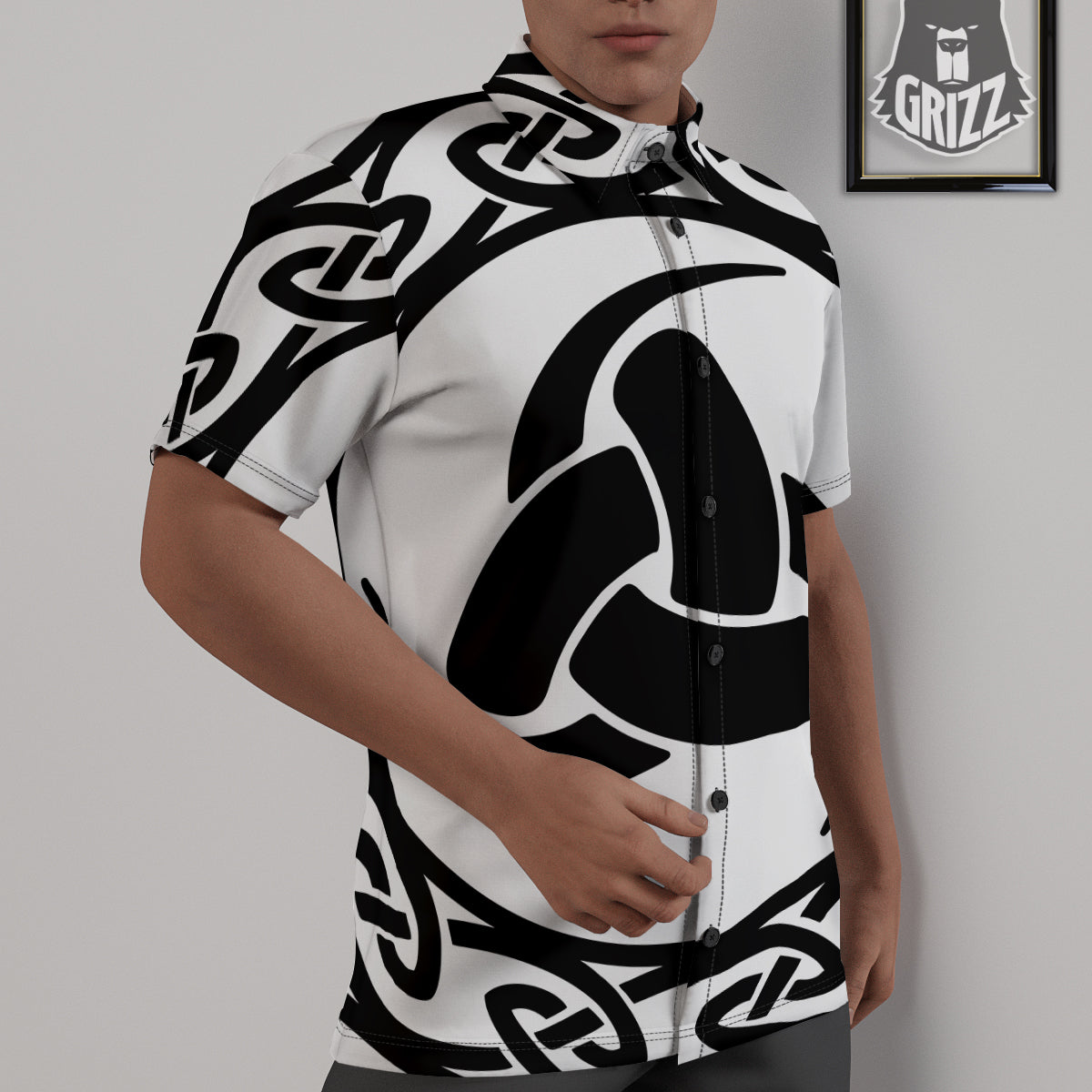 Celtic Endless Knot Symbols Print Untucked Shirts-grizzshop