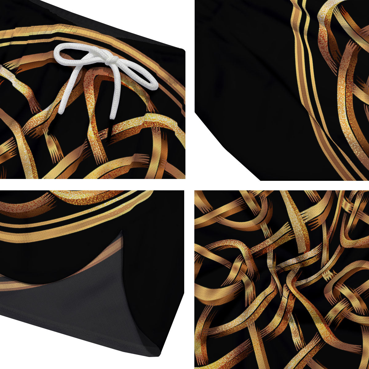 Celtic Knot Golden Print Men's Running Shorts-grizzshop