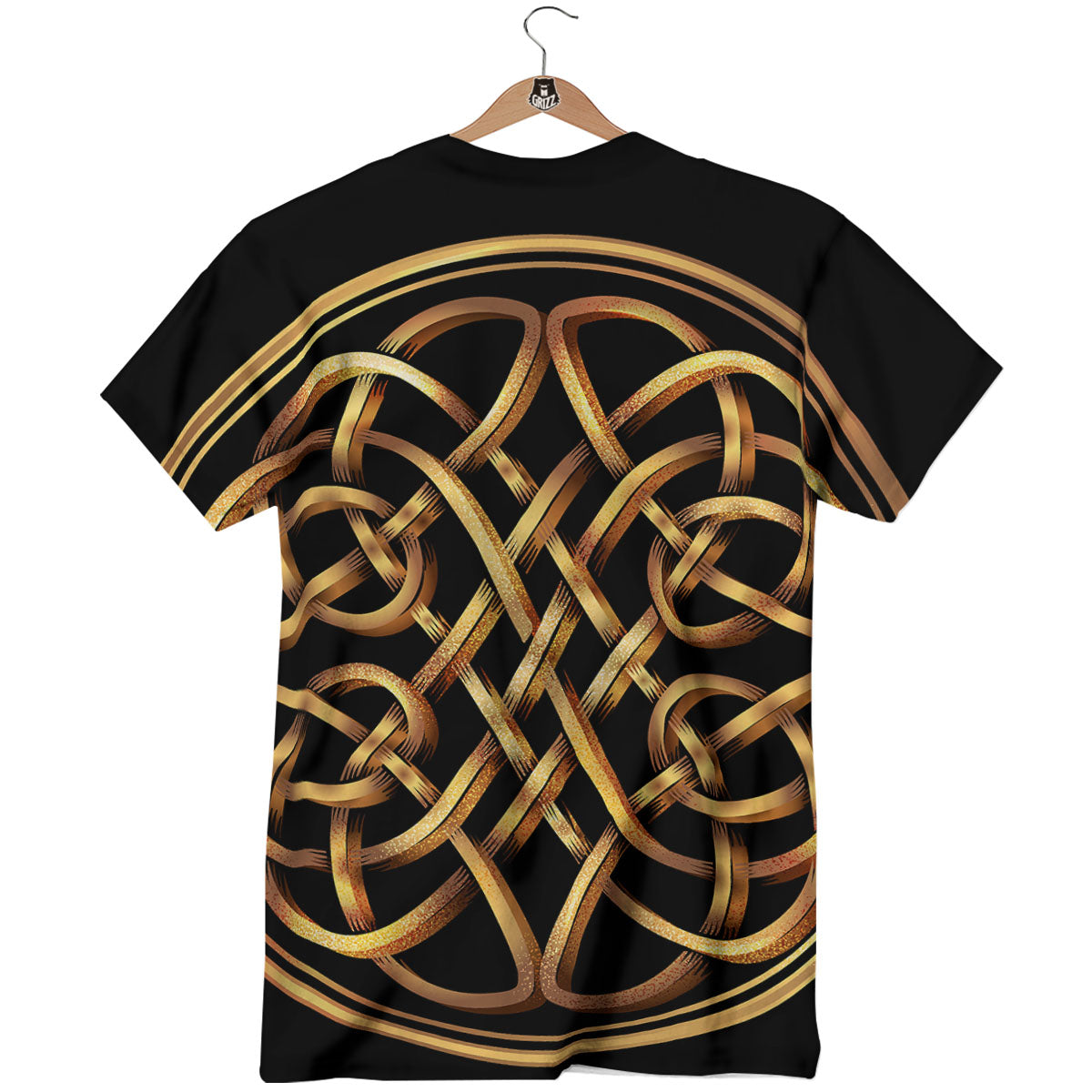 Celtic Knot Golden Print T-Shirt-grizzshop