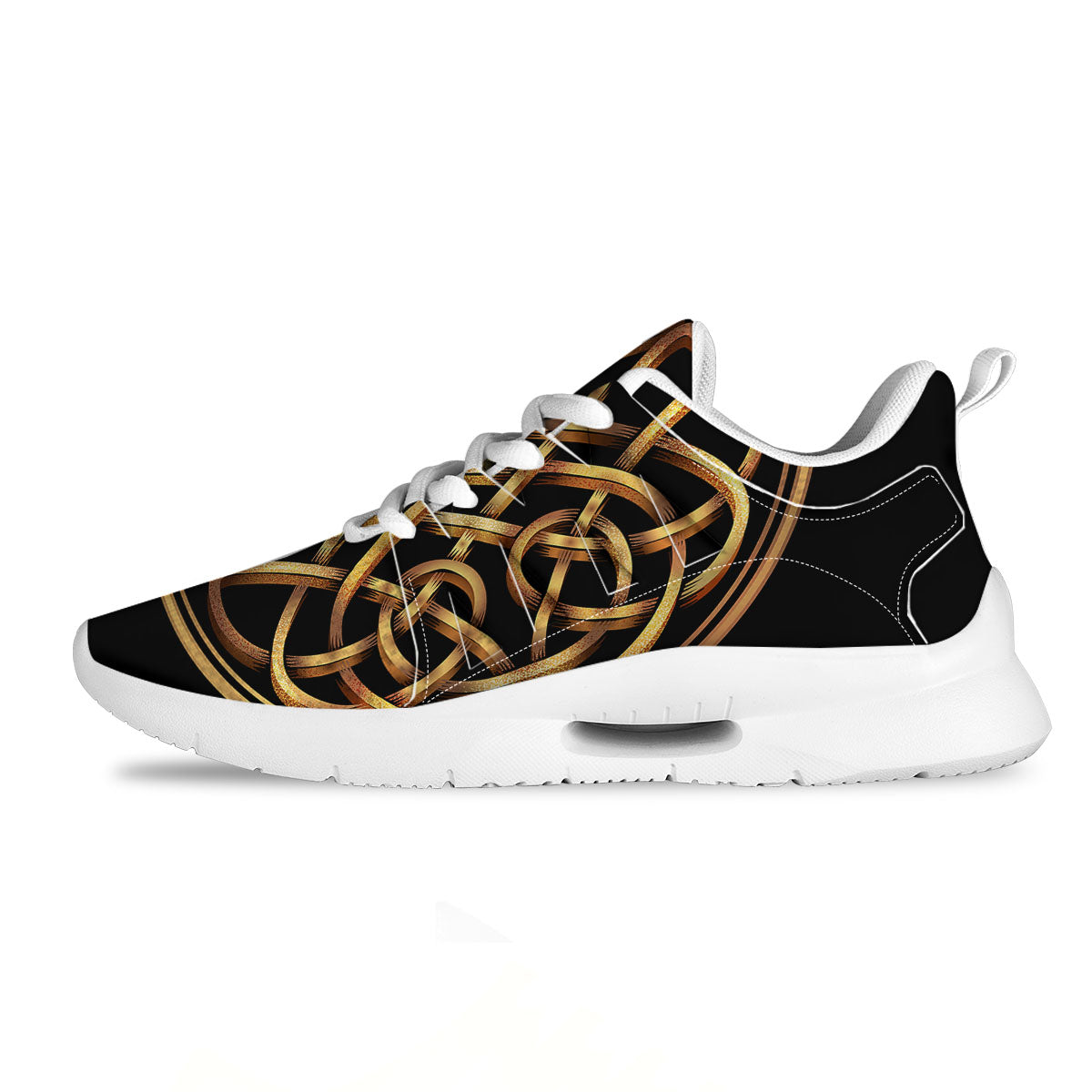 Celtic Knot Golden Print Tennis Shoes-grizzshop